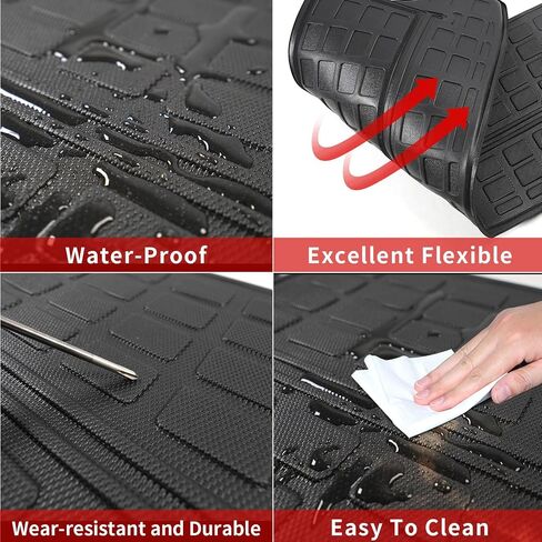 Xipoo Cargo Mat متوافق مع 2010-2024 Toyota 4Runner Cargo Mat 7 مقاعد مسند الظهر حصيرة TPE استبدال بطانة صندوق السيارة لملحقات Toyota 4Runner 2010-2024 (حصيرة صندوق السيارة + حصيرة مسند الظهر الثاني والثالث) in Kuwait