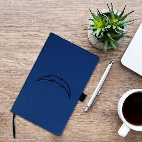 مفكرة ملونة محفورة بالليزر من Rico Industries NFL Los Angeles Chargers، 5.25 × 8.25 بوصة in Saudi Arabia
