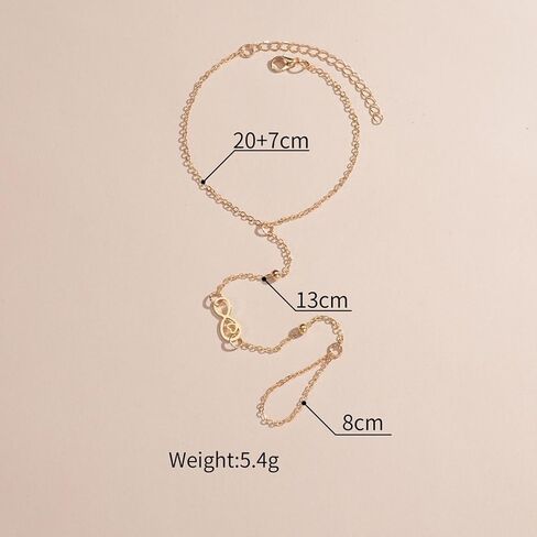 Crymystal 8-شخصية المرأة شخصية إصبع الكاحل حبة صنادل بيرفوت أساور الكاحل حلقة سلسلة القدم الصيف شاطئ القدم الكاحل سلسلة مجوهرات للفتيات الهدايا in Saudi Arabia