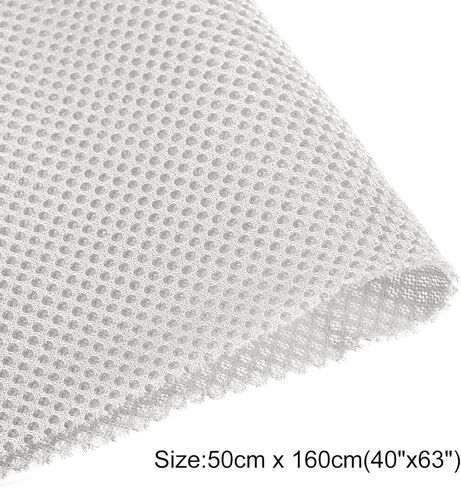 MECCANIXITY Speaker Grill Cloth White 20" x 63" Stereo Mesh Fabric Protective for Home Speaker Repair with 20" x 63" Dustproof Cloth Light Grey 2 Pack in Saudi Arabia