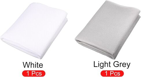 MECCANIXITY Speaker Grill Cloth White 20" x 63" Stereo Mesh Fabric Protective for Home Speaker Repair with 20" x 63" Dustproof Cloth Light Grey 2 Pack in Saudi Arabia