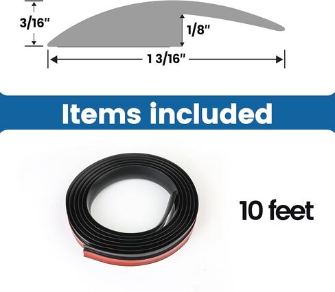 Muzata 10Ft Black Carpet Floor Transition Strip Self-Adhesive Edge Trim Doorway Floor Divider Strip Suitable for Threshold Transitions Height Less Than 3mm M024 in Saudi Arabia