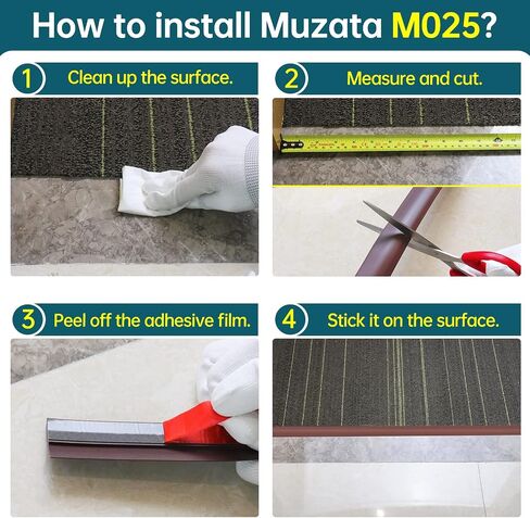 شريط انتقال لأرضية السجاد الأسود بطول 10 أقدام من Muzata شريط فاصل ذاتي اللصق لحافة المدخل مناسب لانتقالات العتبة بارتفاع أقل من 3 مم M024 in Saudi Arabia