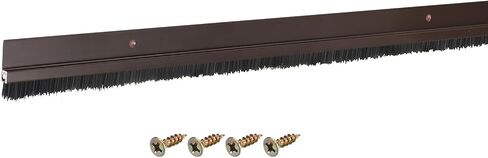 uxcell Door Brush Bottom Sweep H-Shape Aluminum Alloy Base with 0.4-inch PP Brush for Home, Industrial (47-inch L, Black) in Saudi Arabia