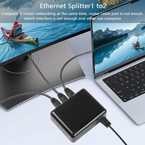 CERRXIAN Ethernet Splitter 1 to 3 Out,1000Mbps High Speed RJ45 Splitter with USB Power Cable, Ethernet Splitter 1 to 3, [3 Devices Simultaneously Networking] LAN Splitter for Cat 5/5e/6/7/8 Cable in Saudi Arabia