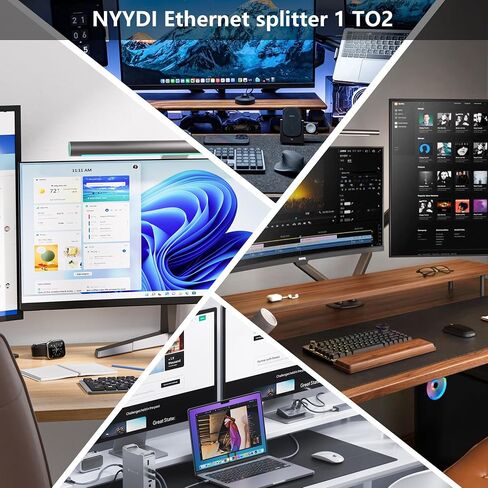 CERRXIAN Ethernet Splitter 1 to 3 Out,1000Mbps High Speed RJ45 Splitter with USB Power Cable, Ethernet Splitter 1 to 3, [3 Devices Simultaneously Networking] LAN Splitter for Cat 5/5e/6/7/8 Cable in Saudi Arabia
