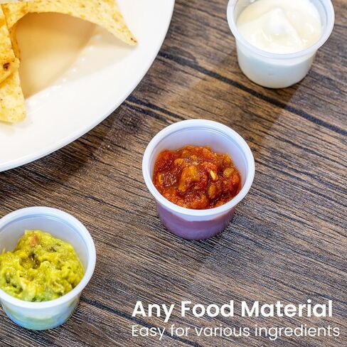 Fit Meal Prep 2500 عبوة 1 أونصة أكواب بهارات خالية من مادة BPA بدون أغطية، حاويات طلقات جيلو للاستعمال مرة واحدة، أكواب صلصة غمس صغيرة، راميكينز بلاستيكية بكميات كبيرة، أكواب سوفليه قابلة للتكديس للعينة، التقسيم in Kuwait