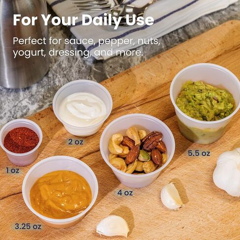 Fit Meal Prep 2500 عبوة 1 أونصة أكواب بهارات خالية من مادة BPA بدون أغطية، حاويات طلقات جيلو للاستعمال مرة واحدة، أكواب صلصة غمس صغيرة، راميكينز بلاستيكية بكميات كبيرة، أكواب سوفليه قابلة للتكديس للعينة، التقسيم in Kuwait