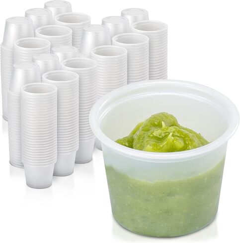 Fit Meal Prep 2500 عبوة 1 أونصة أكواب بهارات خالية من مادة BPA بدون أغطية، حاويات طلقات جيلو للاستعمال مرة واحدة، أكواب صلصة غمس صغيرة، راميكينز بلاستيكية بكميات كبيرة، أكواب سوفليه قابلة للتكديس للعينة، التقسيم in Kuwait