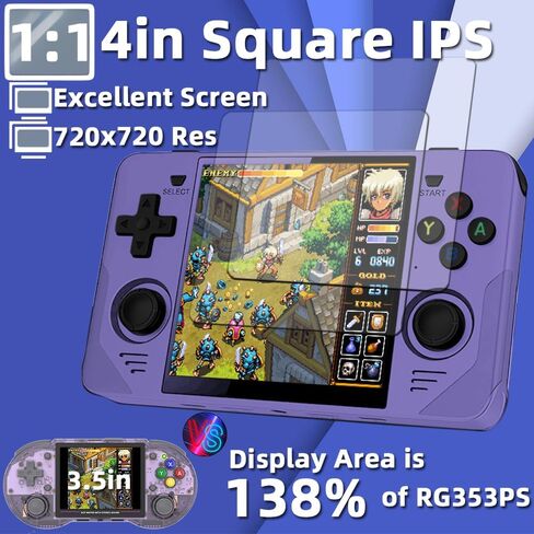 وحدة تحكم ألعاب محمولة باليد RGB30 مقاس 4.0 بوصة وحدات تحكم ألعاب Pro Retro ألعاب فيديو كلاسيكية نظام مثبت مسبقًا وحدات تحكم ألعاب مدمجة ببطارية قابلة للشحن 128 جيجابايت أصفر in Kuwait