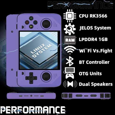 وحدة تحكم ألعاب محمولة باليد RGB30 مقاس 4.0 بوصة وحدات تحكم ألعاب Pro Retro ألعاب فيديو كلاسيكية نظام مثبت مسبقًا وحدات تحكم ألعاب مدمجة ببطارية قابلة للشحن 128 جيجابايت أصفر in Kuwait