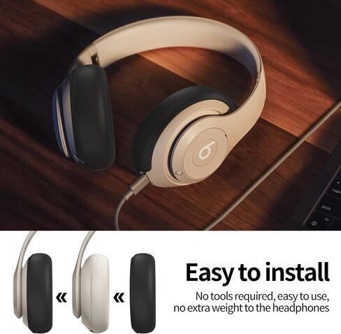 Silicone Case Compatible with Beats Studio Pro, Silicone Ear Pads Cover Protector Headband Cover, Anti-Scratch, Washable Protective Cover for Beats Studio Pro Ear Pads - Apricot in Kuwait