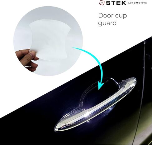 مجموعة STEK DYNOshield PPF DIY - واقي كأس الباب وواقي شفاف PPF لكوب مقبض السيارة (3.81 × 3.95 بوصة) in Kuwait