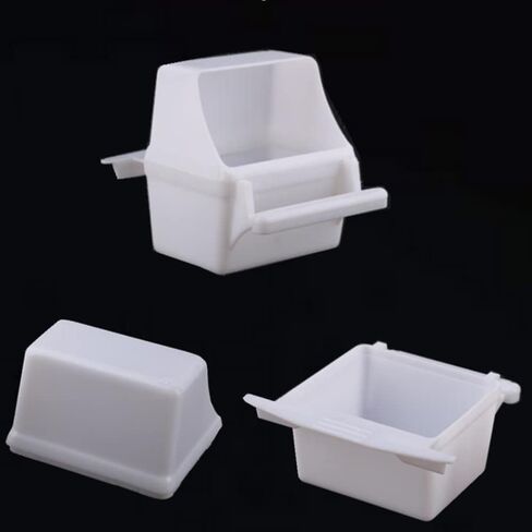 Bird Feeding Dish Cups Plastic Bird Cage Cup,Parrot Cage Replacement Food and Water Cup for Bird Parrot Water Food Dish Feeder in Kuwait