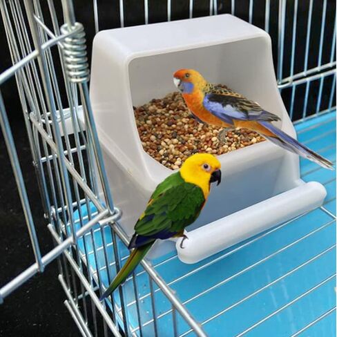Bird Feeding Dish Cups Plastic Bird Cage Cup,Parrot Cage Replacement Food and Water Cup for Bird Parrot Water Food Dish Feeder in Kuwait