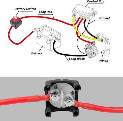 XPV AUTO Winch 10000 رطل. ونش شاحنة ونش كهربائي مقاوم للماء IP67 طقم حبل صناعي ونش كهربائي مع أجهزة تحكم عن بعد لاسلكية محمولة ومقبض سلكي لشاحنة قارب مركبة على الطرق الوعرة 4WD 4x4 in Kuwait