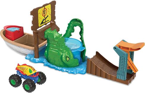 Hot Wheels Monster Trucks Color Shifters Play Set Track for Water Color Changing Toy Cars, Gift +4 Years Old (Mattel HGV14) in Saudi Arabia
