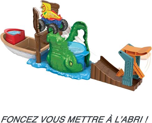 Hot Wheels Monster Trucks Color Shifters Play Set Track for Water Color Changing Toy Cars, Gift +4 Years Old (Mattel HGV14) in Saudi Arabia