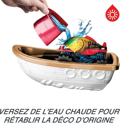Hot Wheels Monster Trucks Color Shifters Play Set Track for Water Color Changing Toy Cars, Gift +4 Years Old (Mattel HGV14) in Saudi Arabia