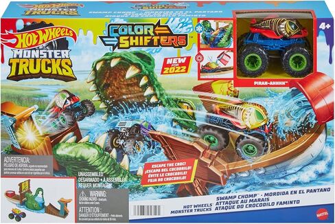 Hot Wheels Monster Trucks Color Shifters Play Set Track for Water Color Changing Toy Cars, Gift +4 Years Old (Mattel HGV14) in Saudi Arabia