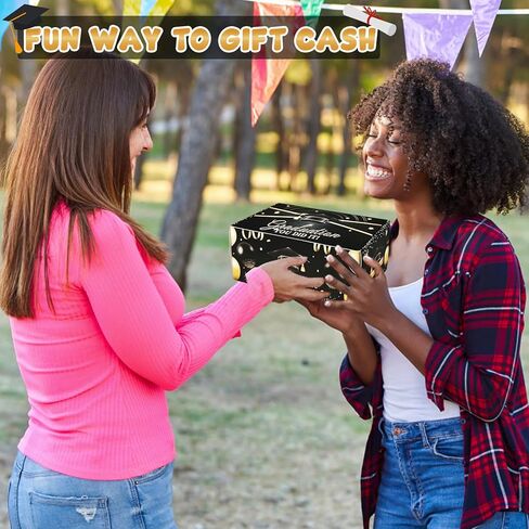 16 قطعة من صندوق هدايا Grad Surprise Exploding Money، صندوق كذاب Black Glod، صندوق منبثق للنقود للتخرج، فكرة هدية نقدية لحقائب هدايا Grad Girdle لعام 2024، هدايا لحفلات التخرج من الكلية الثانوية لعام 2024 in Kuwait