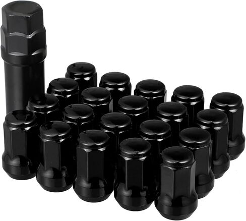 ACROPIX M12 x 1.5 سيارة العروة المكسرات مخروط مقعد نهاية مغلقة انتفاخ الجوزة عرافة عجلة الجوز مع مفتاح المقبس لهجة الذهب - حزمة من 20 in Kuwait