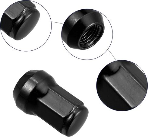 ACROPIX M12 x 1.5 سيارة العروة المكسرات مخروط مقعد نهاية مغلقة انتفاخ الجوزة عرافة عجلة الجوز مع مفتاح المقبس لهجة الذهب - حزمة من 20 in Kuwait