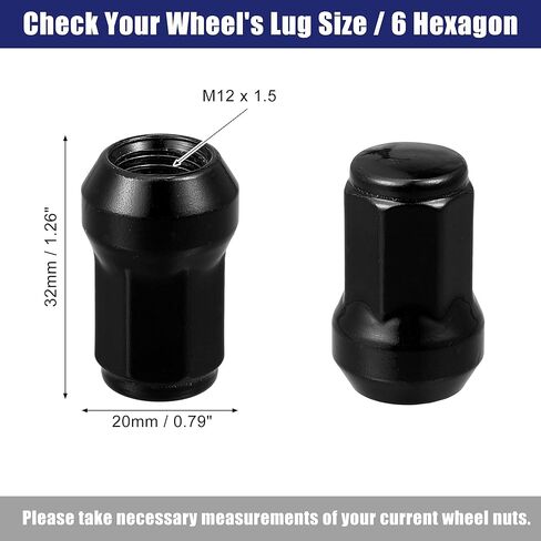 ACROPIX M12 x 1.5 سيارة العروة المكسرات مخروط مقعد نهاية مغلقة انتفاخ الجوزة عرافة عجلة الجوز مع مفتاح المقبس لهجة الذهب - حزمة من 20 in Kuwait