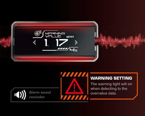 Shadow OBD2 Digital Meter Gauge D-Meter 2 Multi-Functional Display with OverSpeed Warning, Boost, Water Temp, Volt, Speed, RPM, Mileage and Other Alarm Function for 12V CANBUS Car Year Since 2012 in Saudi Arabia
