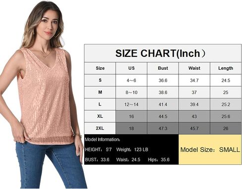 قميص نسائي بدون أكمام مزين بالترتر من Omertshirt بدون أكمام لامعة للحفلات والنوادي in Saudi Arabia