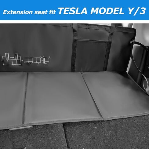 Kikosawa Non-Inflatable Folding Mattress for Tesla Model Y/3 Car Travel Rear Seat Mattress Extension Plate Camping Mattress Back Seat Increase Travel Trunk Space Sleeping Head Protection in Saudi Arabia