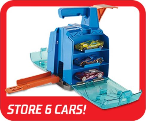Hot Wheels Launch Case Storage Holds 6 1:64 Scale Diecast Toy Cars for Boys Ages 5 to 10 in Saudi Arabia