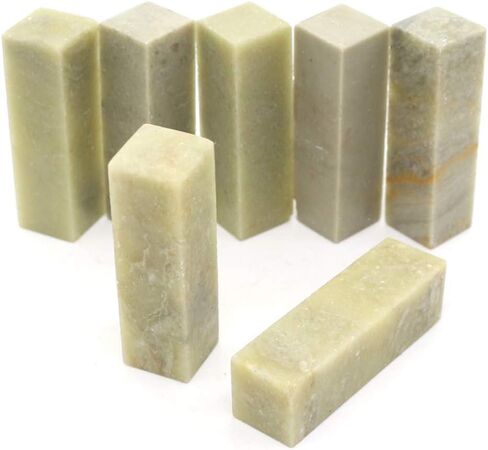 5 قطعة من أدوات الختم الصينية من Healifty للخط الحجري الصيني Qingtian Stone مقاس 1.5x1.5x5 سم مقاس m in Saudi Arabia