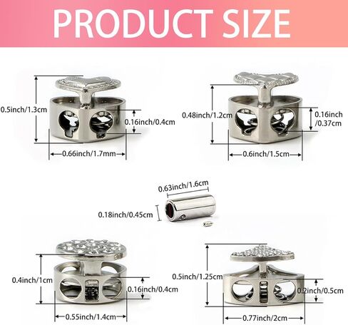 4 أزواج من أقفال الحبل المعدنية من MUNAN لعدم وجود أربطة أحذية مع 16 قطعة من أطراف رباط الحذاء، وسدادة برباط بفتحة مزدوجة، واستبدال قفل عالي التحمل in Kuwait