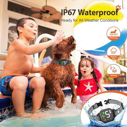 طوق نباح الكلاب مع 3 أوضاع للصوت/الاهتزاز/الصدمات، IP67 مقاوم للماء وقابل لإعادة الشحن أوتوماتيكي مضاد للنباح مع 8 حساسية وشدة قابلة للتعديل للكلاب الصغيرة والمتوسطة والكبيرة in Kuwait
