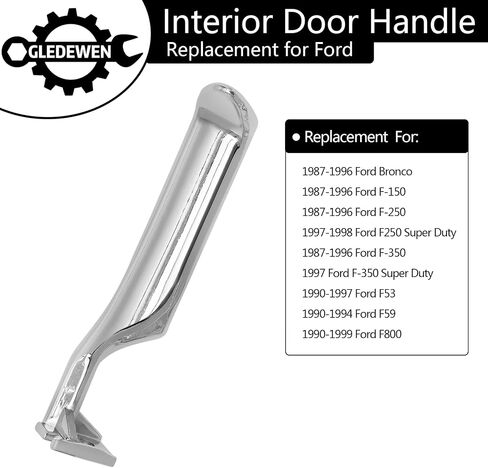 Gledewen Interior Door Handle All Metal Front Rear Right Passenger Side | Replacement for 1987-1996 Ford Bronco F150 F250 F350 F53 F59 F800 | Replaces# E7TZ-1522600-A, 77177 in Saudi Arabia