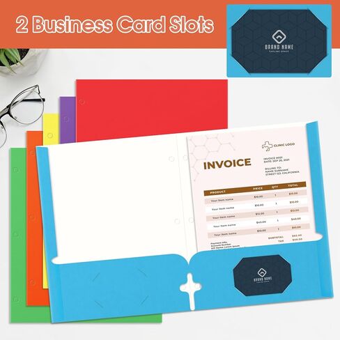 مجلدات بيستويدر مع جيوب، مجلدين جيب (120 حزمة، ألوان متنوعة)، مجلدات ورقية مع جيوب 3 فتحات مثقوبة مع فتحة لبطاقة العمل، حجم الحروف، مجلدات ملفات للمدرسة والمكتب والمنزل in Kuwait