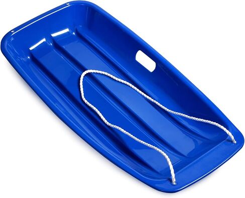 AGPTEK 35 بوصة متين للانحدار Sprinter Toboggan Snow Sled للبنين والبنات والبالغين مع مقابض مدمجة وحبل سحب in Kuwait
