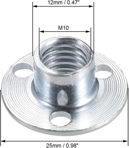 Uxcell M8x37x2.5mm براد هول المحملة الجوز الكربون الصلب T-المكسرات الأثاث الأجهزة شفة إدراج أنثى الموضوع 10 قطعة in Saudi Arabia