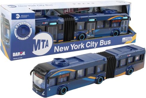 حافلة مفصلية من فولفو MTA NYC، مدينة نيويورك بمقياس 1/43 جديدة في الصندوق من دارون وورلد وايد. in Saudi Arabia