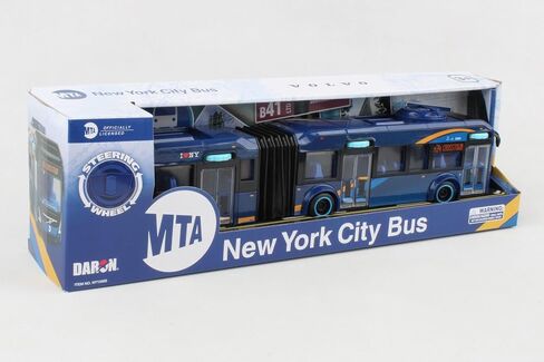 حافلة مفصلية من فولفو MTA NYC، مدينة نيويورك بمقياس 1/43 جديدة في الصندوق من دارون وورلد وايد. in Saudi Arabia