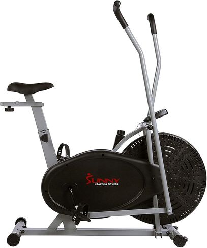 Sunny Health & Fitness Air Bike Fan Exercise Bike with Digital Monitor, Full Motion Arm Exercisers, and Adjustable Seat in Saudi Arabia