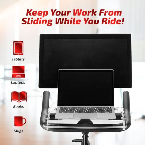 TFD The Tray3D | Compatible with Peloton Bike Gen 3 & Bike+ (Both Models), Made in the USA, Laptop & Desk Tray Holder | Designed with Premium Grade Acrylic Materials - The Ultimate Peloton Accessories in Saudi Arabia