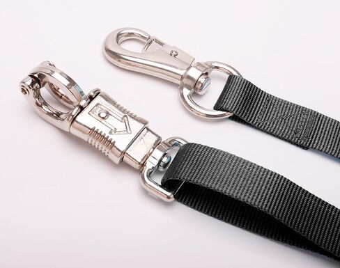 Adjustable Trailer Tie （2 Pack）-Trailer Nylon Strap Tie for Horse Haulage，Adjusted from 25 to 37" (Black) in Kuwait