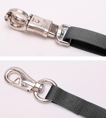 Adjustable Trailer Tie （2 Pack）-Trailer Nylon Strap Tie for Horse Haulage，Adjusted from 25 to 37" (Black) in Kuwait