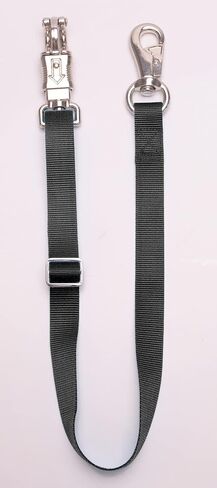 Adjustable Trailer Tie （2 Pack）-Trailer Nylon Strap Tie for Horse Haulage，Adjusted from 25 to 37" (Black) in Kuwait