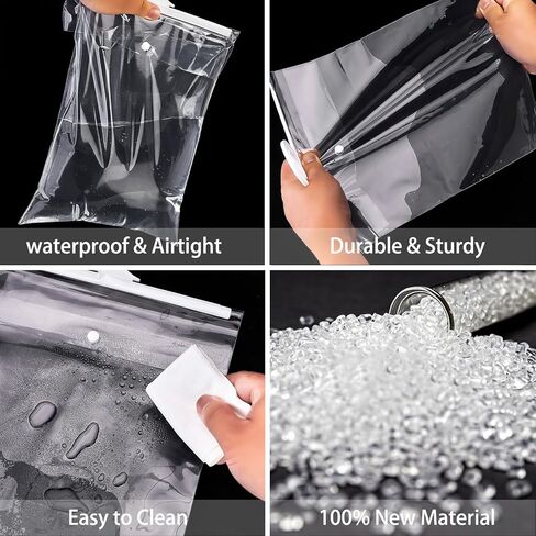 Hanging Storage Bags,Large Hook Hang-Up Clear Plastic Bags,Book Pouch Kids School Supply Kit for Classroom Library Pharmacy Use,School Supplies for Girls and Boys,10" X13" (Set of 12) in Kuwait