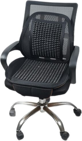 Beaded Car Seat Cushion Massaging Durable Large Beaded seat Covers for Cars Chair Trucks for Autumn Summer 1-PC (1-Black-FD) in Saudi Arabia