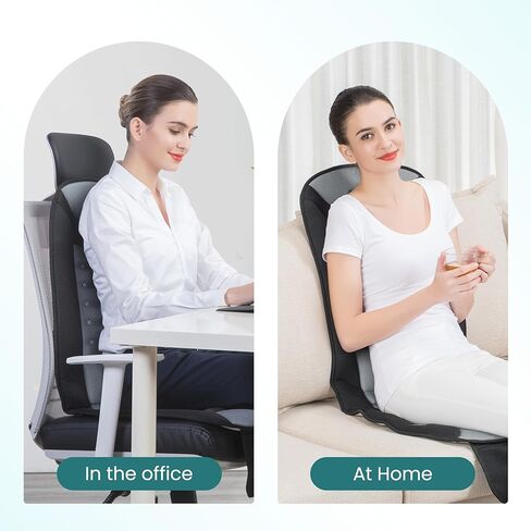 غطاء مقعد سيارة تبريد Snailax، وسادة مقعد سيارة تبريد مع تدليك الظهر، غطاء مقعد تبريد للسيارات والمكتب المنزلي، 2 سرعة هواء تبريد و2 شدة تدليك، متضمن محول السيارة والمنزل in Kuwait