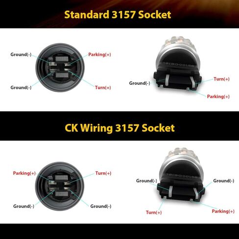 LASFIT 3157CK LED Switchback 3057CK 4057CK 4157CK فقط لمقبس CK ثنائي اللون أبيض/كهرمان LED مصباح إشارة الانعطاف CANBUS خالٍ من الأخطاء ضد فرط فلاش لمبة (2 قطعة) in Kuwait